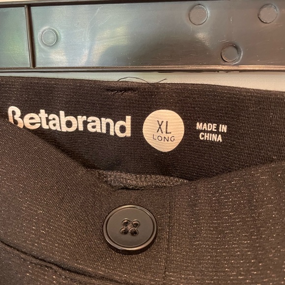 Betabrand dress yoga pants in black with subtle sparkle. So comfy and polished! - Picture 2 of 3